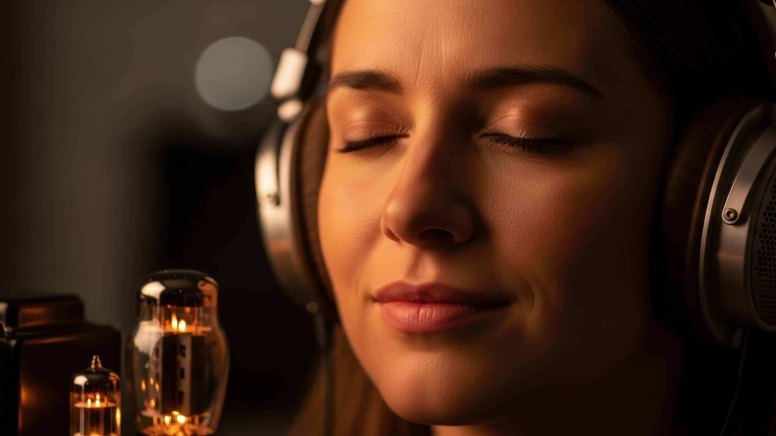Ascolto di un impianto hi-fi di qualità in un ambiente domestico