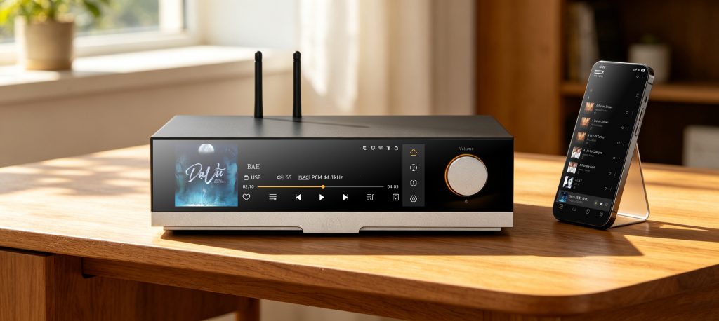 YBA Design YM302 streamer hi-fi controllato da smartphone con app Eddict Controller